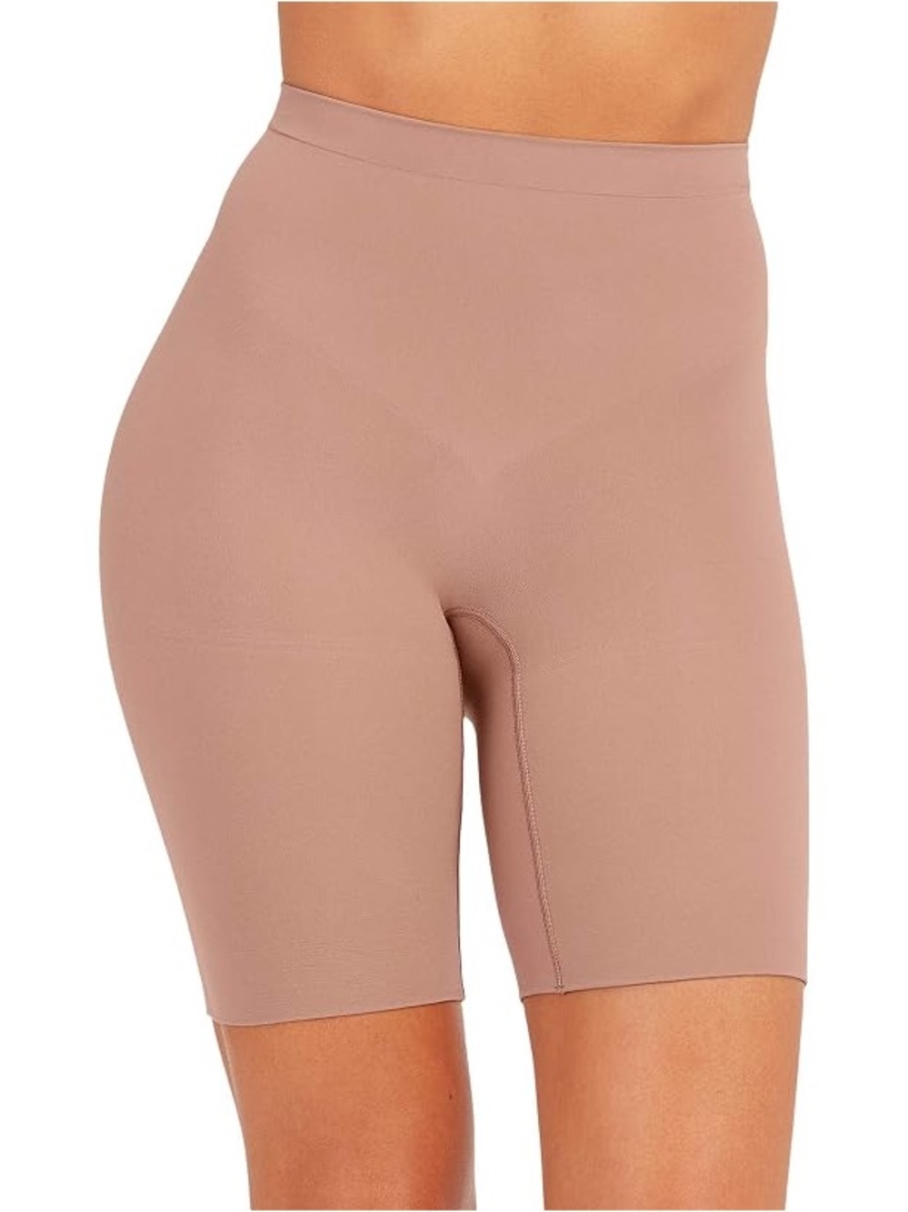 SPANX Power Series Seamless Mid-Thigh Short Cafe Au Lait NWT M